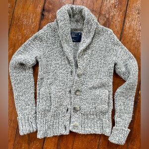 American Eagle Outfitters Gray Wool Knit Sweater Cardigan
